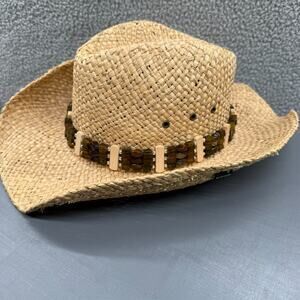 Peter Grimm Straw Cowboy Hat One Size Fits Most